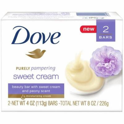 Dove Purely Pampering Sweet Cream and Peony Beauty Bar, 4 Oz, 2 Ct (Pack of 4)