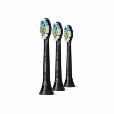 Sonicare HX6063/95 W DiamondClean Brush Heads Black (3 Pack) for HX6632/21 Model