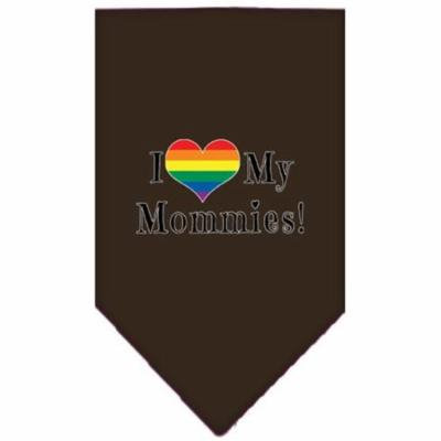 I heart my Mommies Screen Print Bandana Cocoa Small