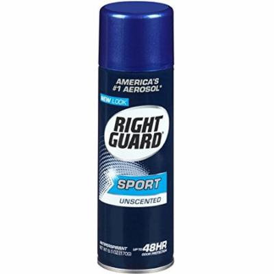 2 Pack Right Guard Sport Anti Perspirant Deodorant Spray Unscented 6oz Each