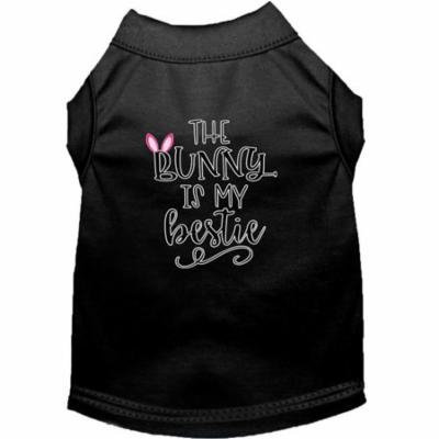 Bunny is my Bestie Screen Print Dog Shirt Black XXL (18)