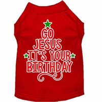Go Jesus Screen Print Dog Shirt Red XL (16)
