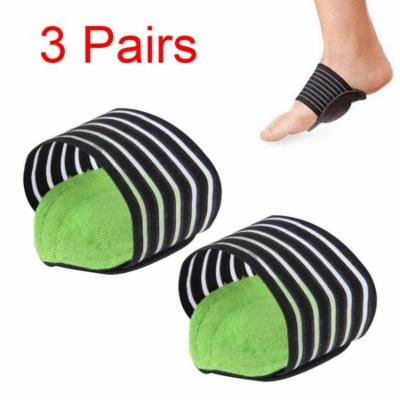 TekDeals 3 Pairs Elastic Cushioned Arch Support for Men Women Breathable Plantar Fasciitis Arch Support Foot Arch Band Wraps