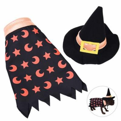 Halloween Pet Costume, Legendog Includes Witch Hat Cloak Dog Party Decoration Accessories Pet Cat Cosplay Fancy Costume Set Pet Outfit Apparel