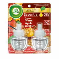 Air Wick Scented Oil 2 Refills, Warm Apple Crumble, (2X0.67oz), Air Freshener