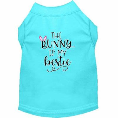Bunny is my Bestie Screen Print Dog Shirt Aqua XXXL (20)