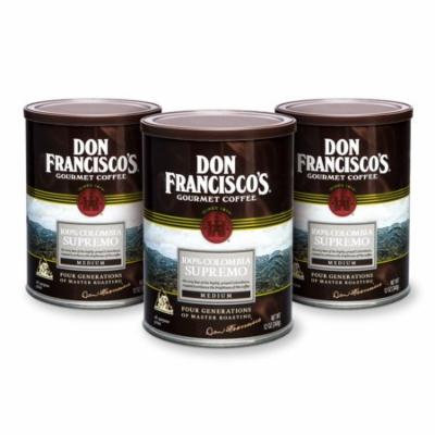 Don Francisco's Canned Coffee, Colombia Supremo Medium Roast, 12-Ounce (Pack of 3)