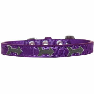 Arrows Widget Croc Dog Collar Purple Size 20