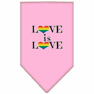 Love is Love Screen Print Bandana Light Pink Small