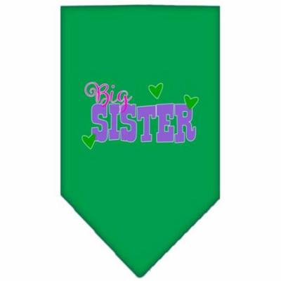 Big Sister Screen Print Bandana Emerald Green Small