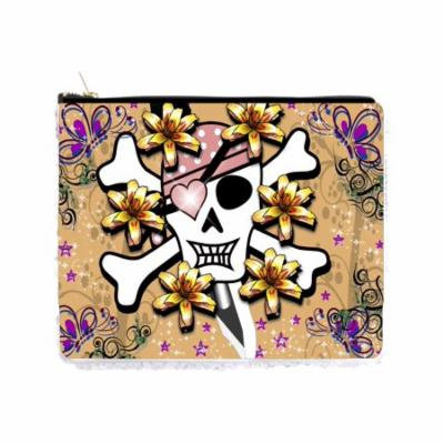 Floral Skull and Crossbones with a Bandana - Double Sided 6.5