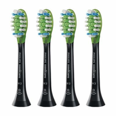 Sonicare HX9064/65 W3 Premium Sonic Brush Heads Black (4 Pack) for HX6211/07 Model