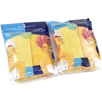 Microfiber Twist Hair Turban and Bouffant Shower Cap set by Spa Savvy Hair Color Is Orange (2pack)