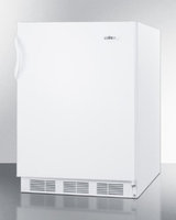 Summit CT66JBIADA: ADA compliant refrigerator-freezer in white for built-in use, with cycle defrost and de