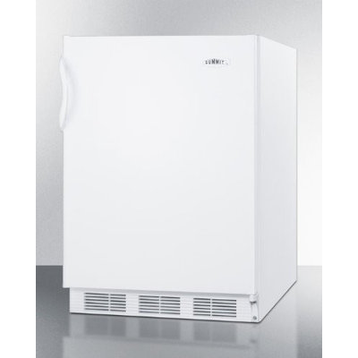 Summit CT66JBIADA: ADA compliant refrigerator-freezer in white for built-in use, with cycle defrost and de