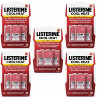 5 Pack Listerine Pocket Paks Breath Strips Cool Heat-Cinnamon 360 Strips Total