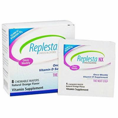6 Pack Replesta NX Once Weekly Vitamin D Chewable Wafers Orange Flavor 8 Per Box