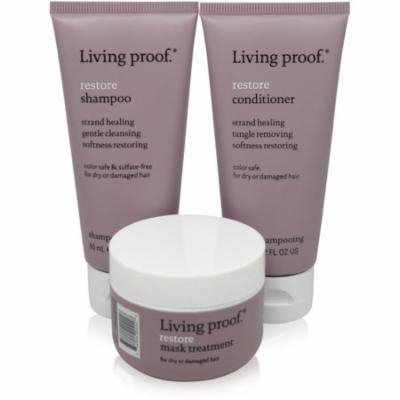 3 Pack - Living Proof Restore Repairing and Damage Reversing Travel Kit 1 ea