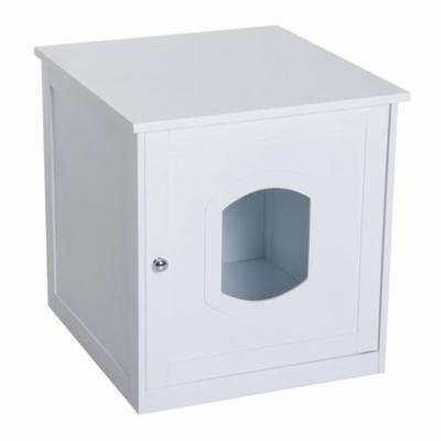 Pet Cat Hidden Litter Box Enclosure Nightstand End Table