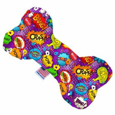 Purple Comic Sound Effects 10 inch Bone Dog Toy