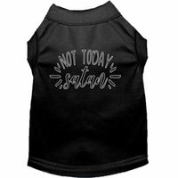 Not Today Satan Screen Print Dog Shirt Black XS (8)