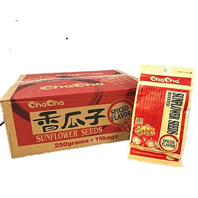 Chacha Sunflower Roasted and Salted Seeds (Spiced Flavor) 250gX 18bags …