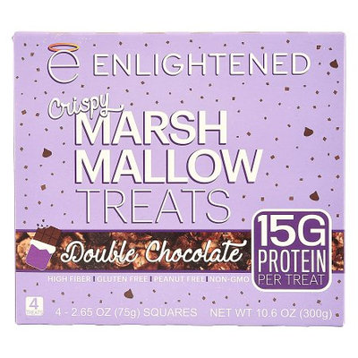 Enlightened, Double Chocolate, Crispy Marsh Mallow Treats, 4 pack