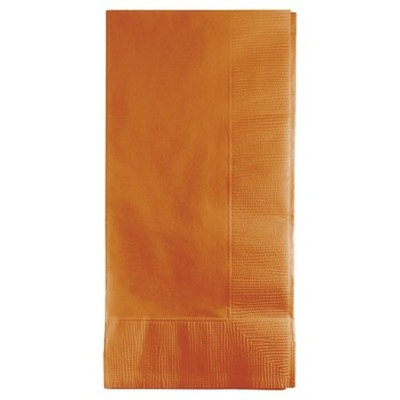 50ct Pumpkin Spice Orange Napkins