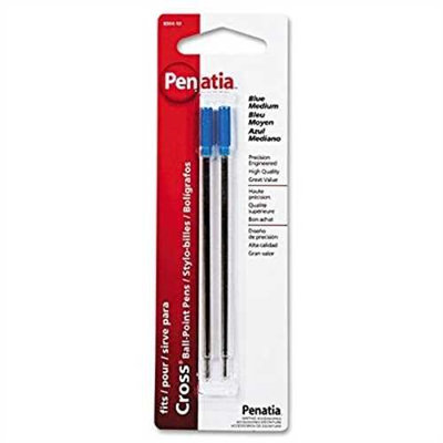 Penatia Ballpoint Refill, Blue, Medium, 2/pk