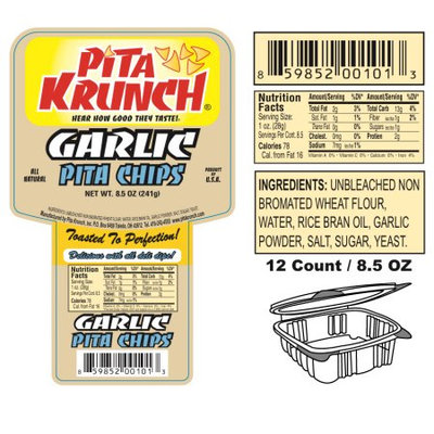 Pita Krunch Inc Pita Krunch /Pita Chips - Garlic
