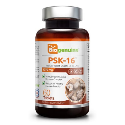 Biogenuine PSK 16 Natural Mushroom Blend 1070 mg 60 Tabs