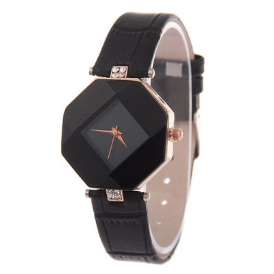Waterproof Women Wristwatch Fashion Luxury Elegant Quartz Movement Watch Ultra-Light Lozenge Glass Casual Watch