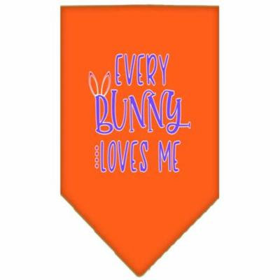EveryBunny Loves Me Screen Print Bandana Orange Small