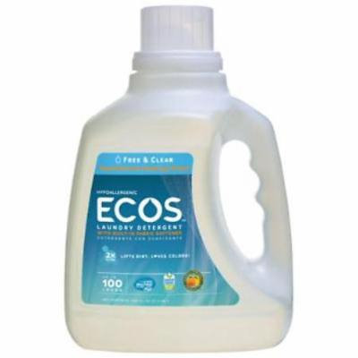 100 OZ Earth Friendly Ecos 2X Free & Clear Concentrated Laundry Detergent