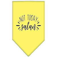 Not Today Satan Screen Print Bandana Yellow Small