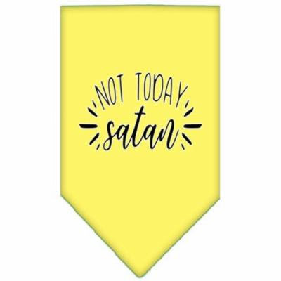 Not Today Satan Screen Print Bandana Yellow Small