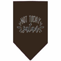 Not Today Satan Screen Print Bandana Cocoa Large