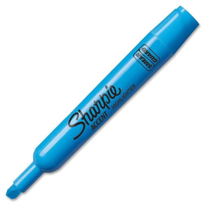 Sharpie 25010 Accent Tank-Style Highlighter, Fluorescent Blue, Case of 12 Dozens