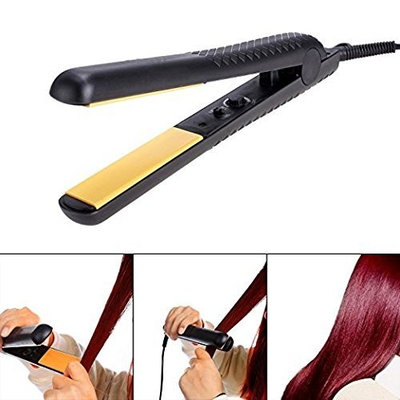 Creine Professional Hair Straightener Flat Iron Hair Care Beauty Flat Anti-Static Technology Adjustable Temperature, Black
