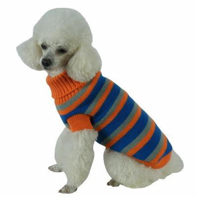The Pet Life Heavy Cable Knit Striped Fashion Polo Dog Sweater - 68740860018