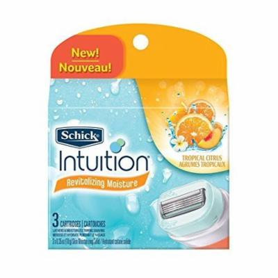 3 Pk Schick Women Intuition Razor Refil Tropical Citrus 3 Cartridges Ea(9 Total)