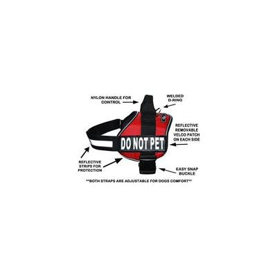 Service Dog Vest Harness with Removable velcro Patches and reflective trim ,XXL , Purchase comes with 2 DO NOT PET reflective pathces