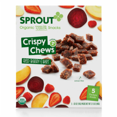 Sprout Fruit & Veggie Crispy Chews, Red Berry & Beet Organic Baby T