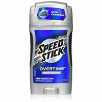 4 Pk Speed Stick Antiperspirant Deodorant Overtime Odor Control, Charcoal 2.7 Oz