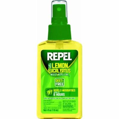 3 Pack Repel Lemon Eucalyptus Insect Repellent Pump Spray, DEET-Free, 4 Oz Each