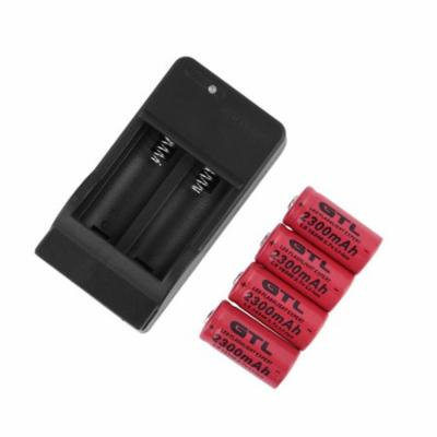 Reable Battery Portable No Memory Effect 1Set 4 x 2300mAh 16340 Reable Battery For Flashlight+Battery r