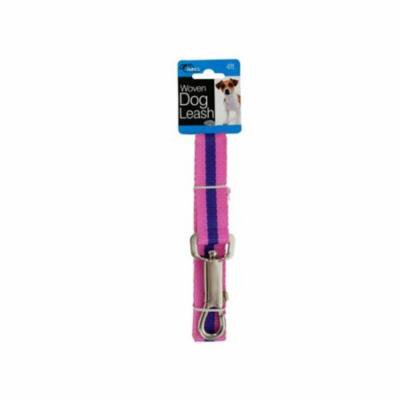 Kole Imports DI558-36 4 ft. Fashion Pink Woven Nylon Dog Leash, Pack of 36