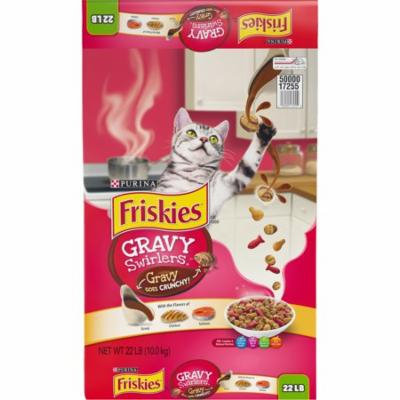 Purina Friskies Gravy Swirlers Dry Cat Food, 22 lb