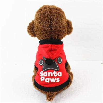 Mosunx New Puppy Christmas Dog Clothes Footprints Hoodie