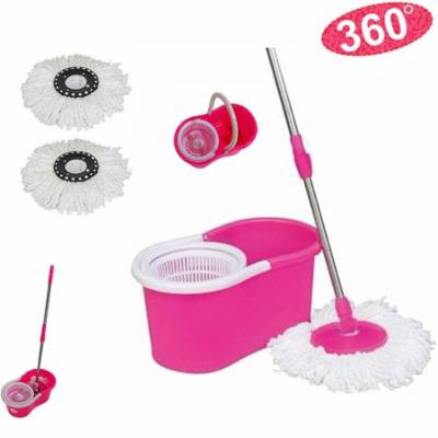 Ktaxon 360°Deluxe Spin Magic Mop & Bucket Household Cleaning Supplies Purple/Pink